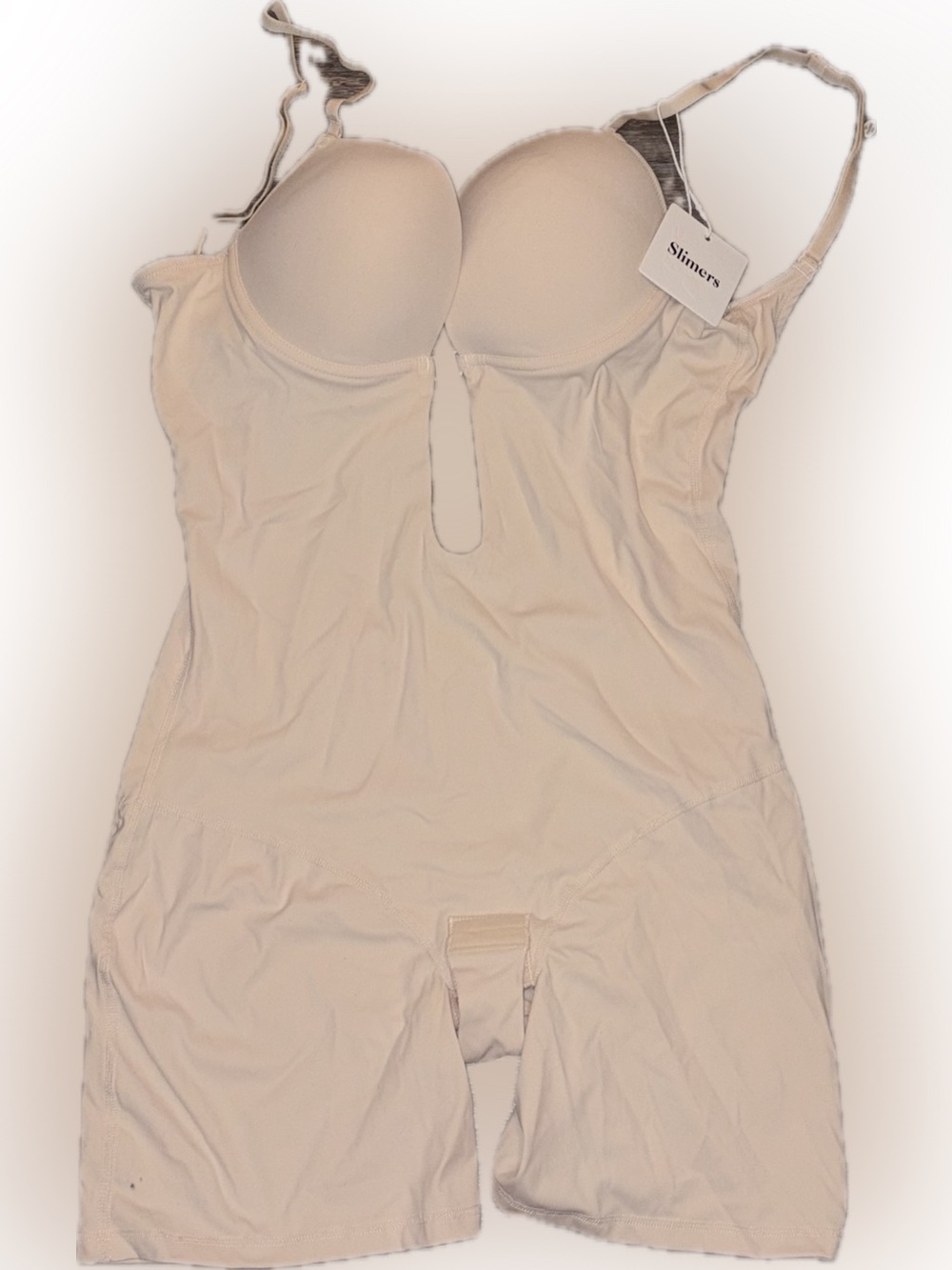 NWT Shapewear Bodysuit with Built-In Bra - - Cream